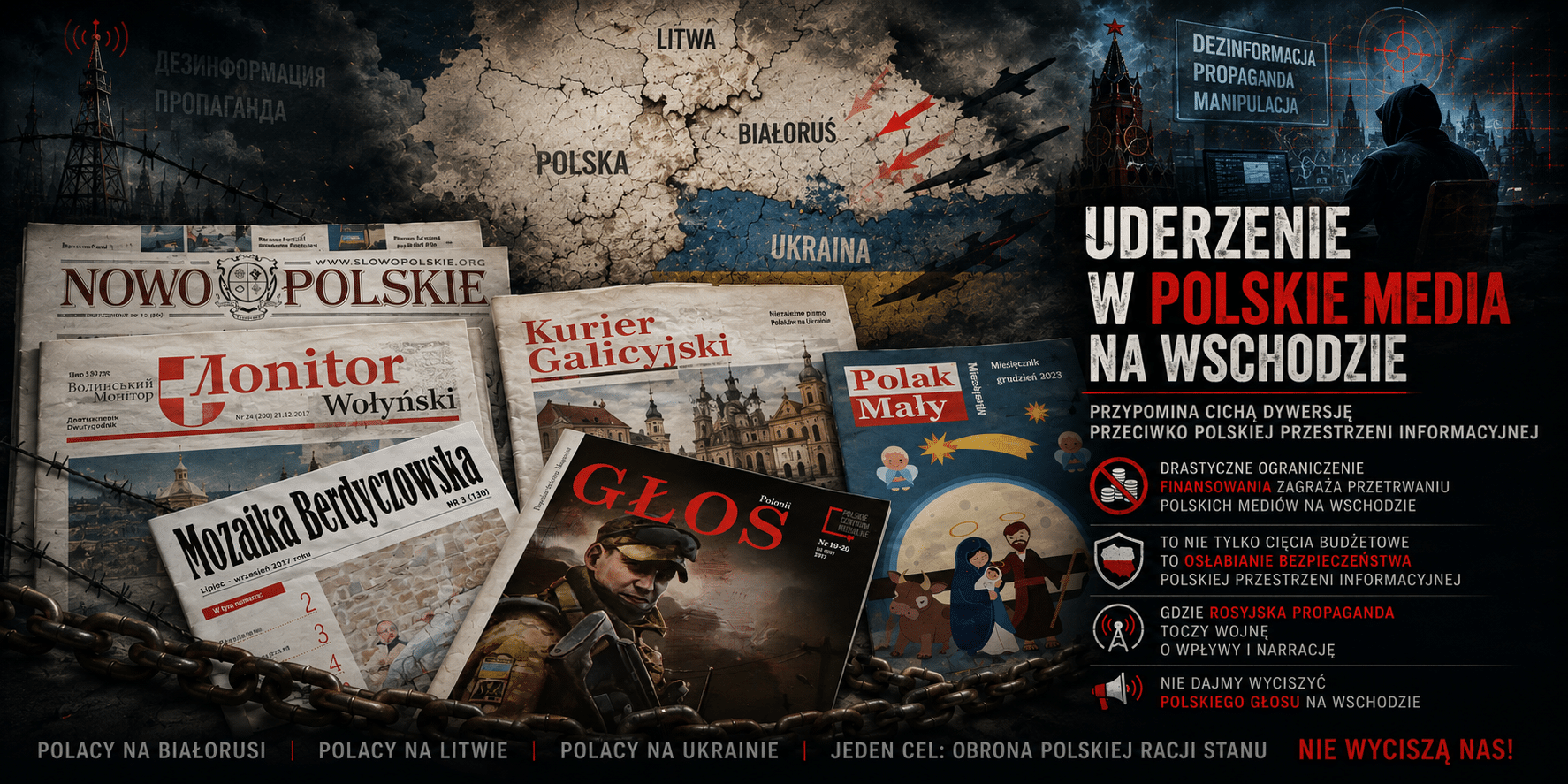 Redukcja finansowania polskich mediów na Wschodzie przypomina cichą dywersję