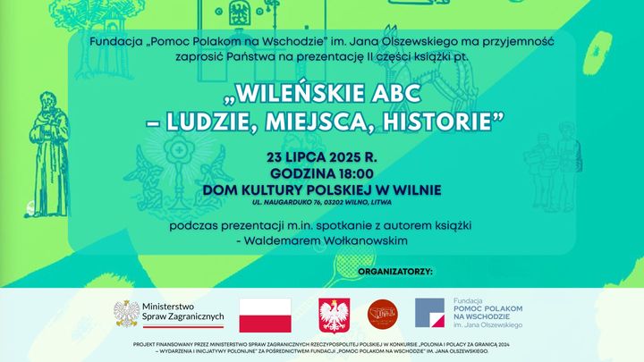 Wileńskie ABC - Ludzie, Miejsca, Historie. Prezentacja drugiej części publikacji
